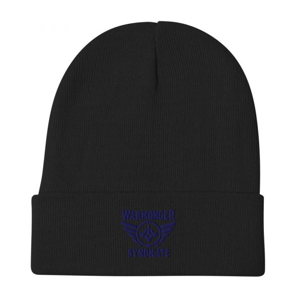 Navy Embroidered Brand Logo Beanie | Cotton Blend