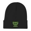 Kiwi Green Embroidered Brand Logo Beanie | Cotton Blend