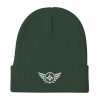 White Embroidered Logo Beanie | Cotton Blend