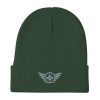 Grey Embroidered Logo Beanie | Cotton Blend