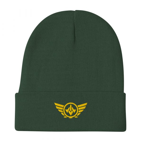 Gold Embroidered Logo Beanie | Cotton Blend