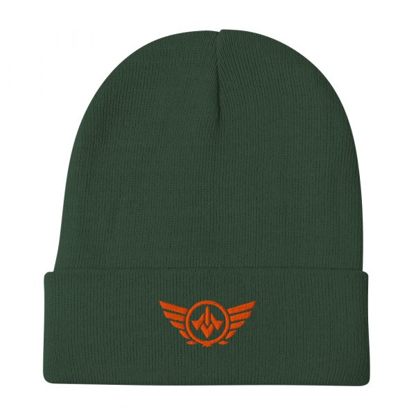 Orange Embroidered Logo Beanie | Cotton Blend