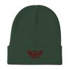 Maroon Embroidered Logo Beanie | Cotton Blend