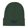 Navy Embroidered Logo Beanie | Cotton Blend
