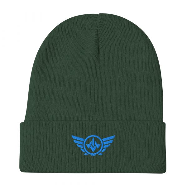Aqua Embroidered Logo Beanie | Cotton Blend