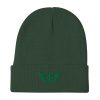 Kelly Green Embroidered Logo Beanie | Cotton Blend