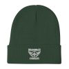 White Embroidered Brand Logo Beanie | Cotton Blend