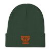 Orange Embroidered Brand Logo Beanie | Cotton Blend