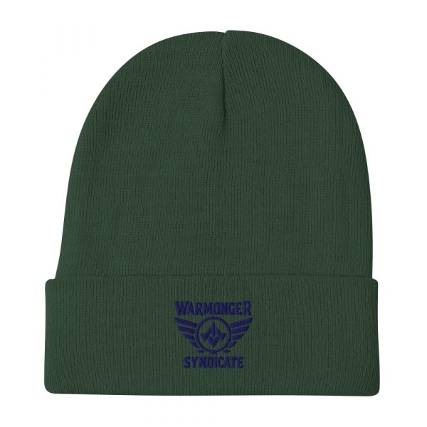 Navy Embroidered Brand Logo Beanie | Cotton Blend