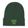 Kiwi Green Embroidered Brand Logo Beanie | Cotton Blend