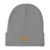 Old Gold Embroidered Logo Beanie | Cotton Blend