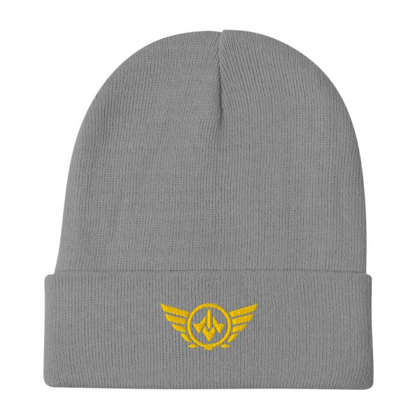 Gold Embroidered Logo Beanie | Cotton Blend