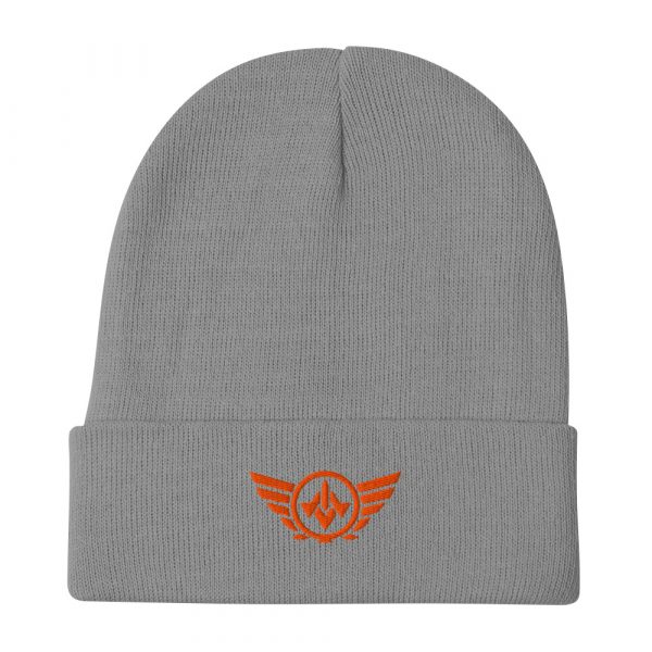 Orange Embroidered Logo Beanie | Cotton Blend