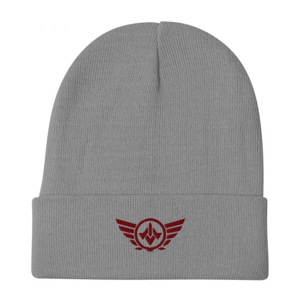 Maroon Embroidered Logo Beanie | Cotton Blend