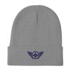 Navy Embroidered Logo Beanie | Cotton Blend