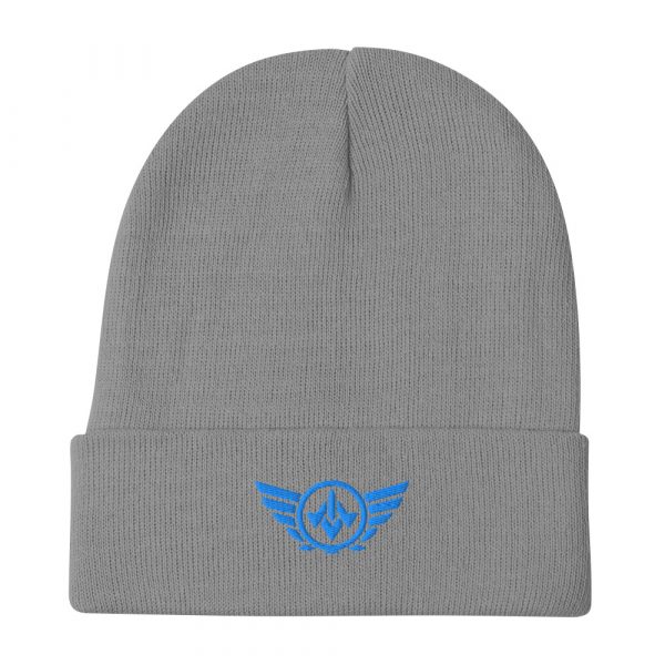 Aqua Embroidered Logo Beanie | Cotton Blend