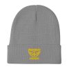 Gold Embroidered Brand Logo Beanie | Cotton Blend