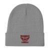 Maroon Embroidered Brand Logo Beanie | Cotton Blend