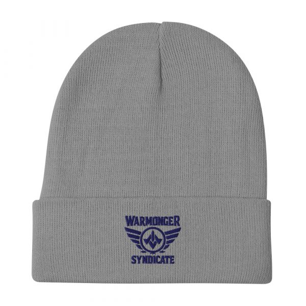 Navy Embroidered Brand Logo Beanie | Cotton Blend