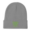 Kiwi Green Embroidered Brand Logo Beanie | Cotton Blend