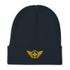 Gold Embroidered Logo Beanie | Cotton Blend