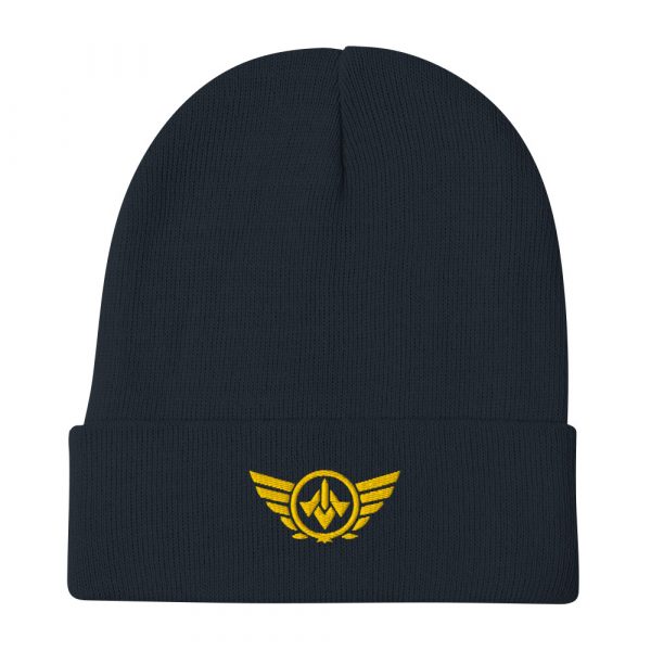 Gold Embroidered Logo Beanie | Cotton Blend