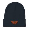 Orange Embroidered Logo Beanie | Cotton Blend