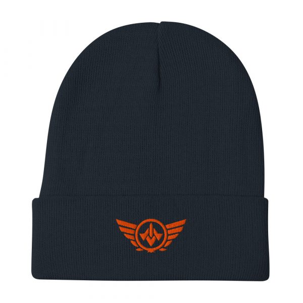 Orange Embroidered Logo Beanie | Cotton Blend