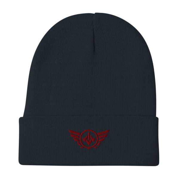 Maroon Embroidered Logo Beanie | Cotton Blend