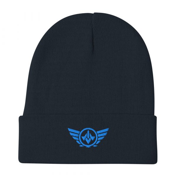 Aqua Embroidered Logo Beanie | Cotton Blend