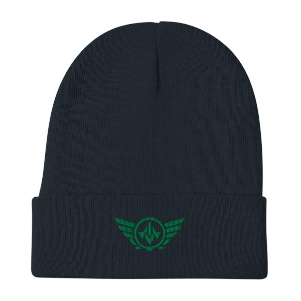 Kelly Green Embroidered Logo Beanie | Cotton Blend
