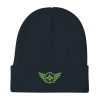 Kiwi Green Embroidered Logo Beanie | Cotton Blend