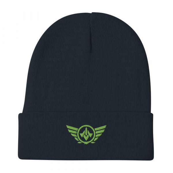 Kiwi Green Embroidered Logo Beanie | Cotton Blend