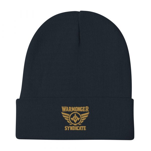 Old Gold Embroidered Brand Logo Beanie | Cotton Blend
