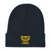 Gold Embroidered Brand Logo Beanie | Cotton Blend