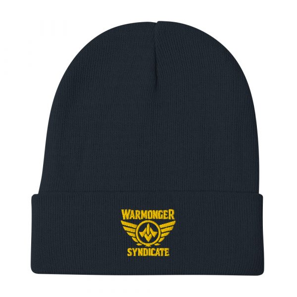 Gold Embroidered Brand Logo Beanie | Cotton Blend