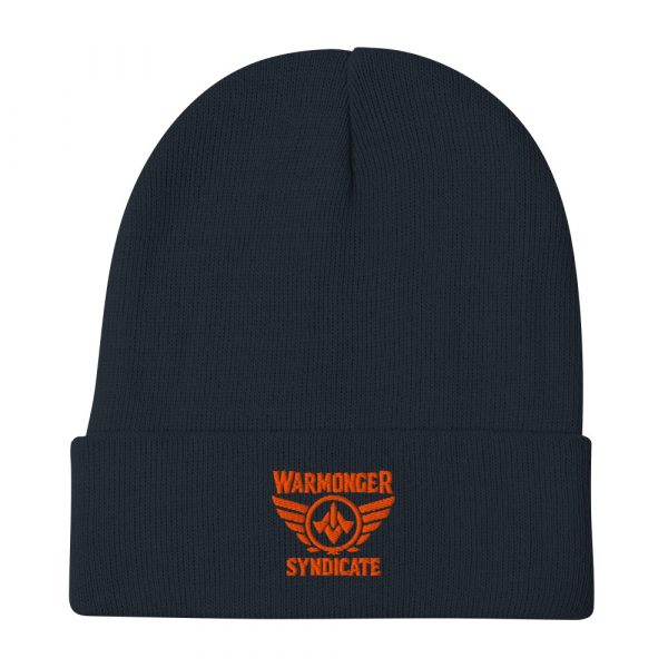Orange Embroidered Brand Logo Beanie | Cotton Blend