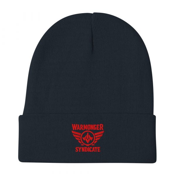 Red Embroidered Brand Logo Beanie | Cotton Blend