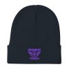 Purple Embroidered Brand Logo Beanie | Cotton Blend
