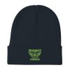 Kiwi Green Embroidered Brand Logo Beanie | Cotton Blend