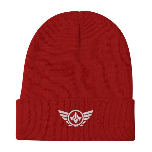 White Embroidered Logo Beanie | Cotton Blend