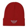 Grey Embroidered Logo Beanie | Cotton Blend