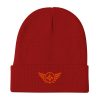Orange Embroidered Logo Beanie | Cotton Blend