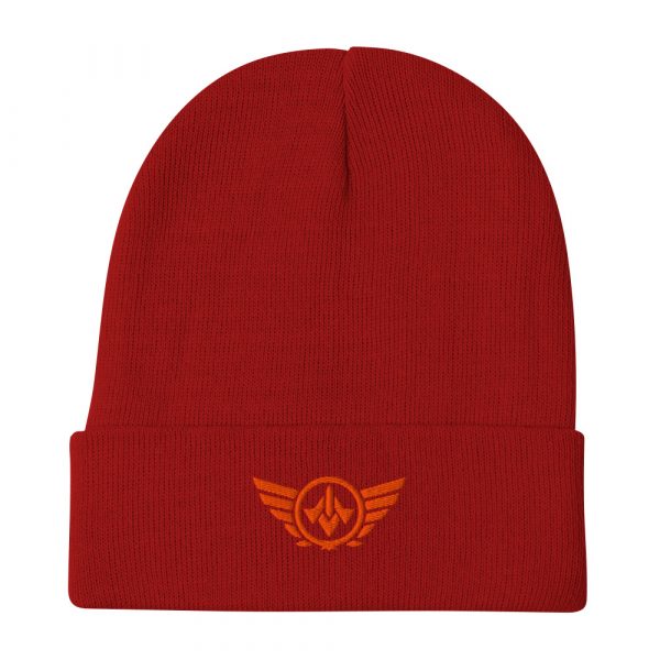 Orange Embroidered Logo Beanie | Cotton Blend