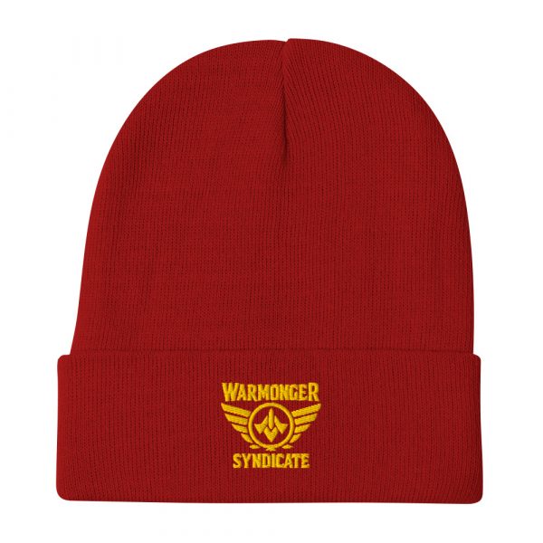 Gold Embroidered Brand Logo Beanie | Cotton Blend