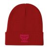 Flamingo Embroidered Brand Logo Beanie | Cotton Blend