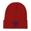 Navy Embroidered Brand Logo Beanie | Cotton Blend