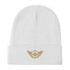 Old Gold Embroidered Logo Beanie | Cotton Blend