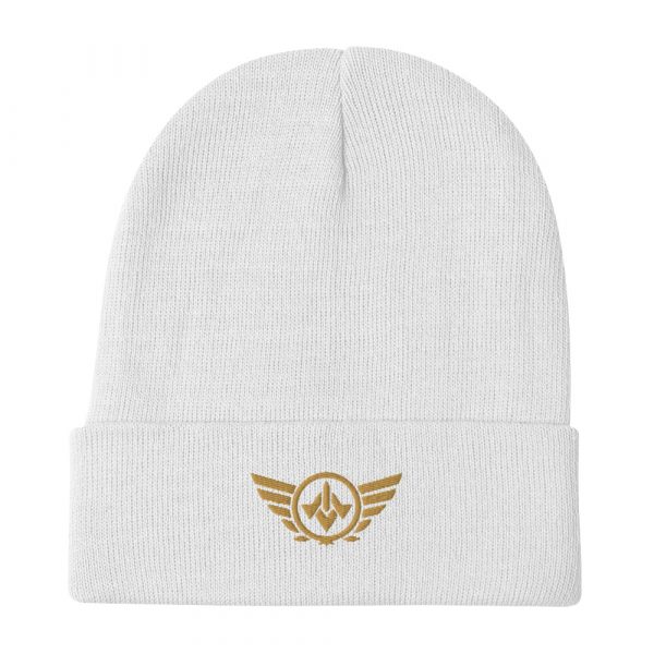 Old Gold Embroidered Logo Beanie | Cotton Blend