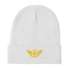 Gold Embroidered Logo Beanie | Cotton Blend